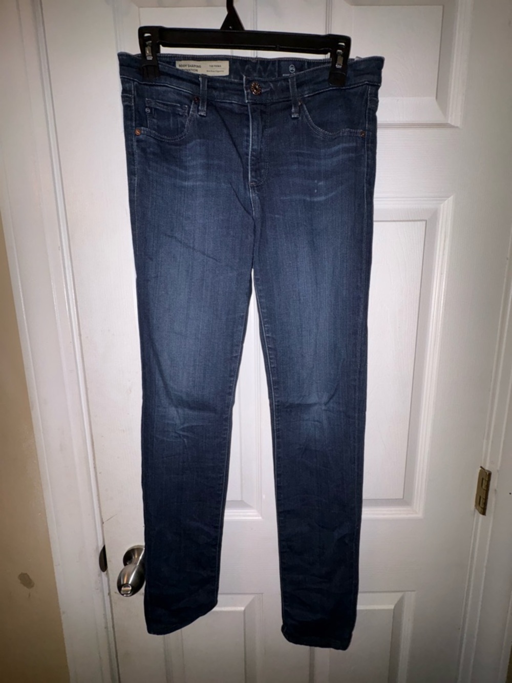 AG Adriano Goldschmied The Prima Mid-Rise Cigarette Jeans Dark Wash 27R